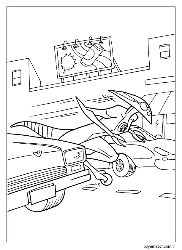 XLR8 Koşu Boyama Sayfası