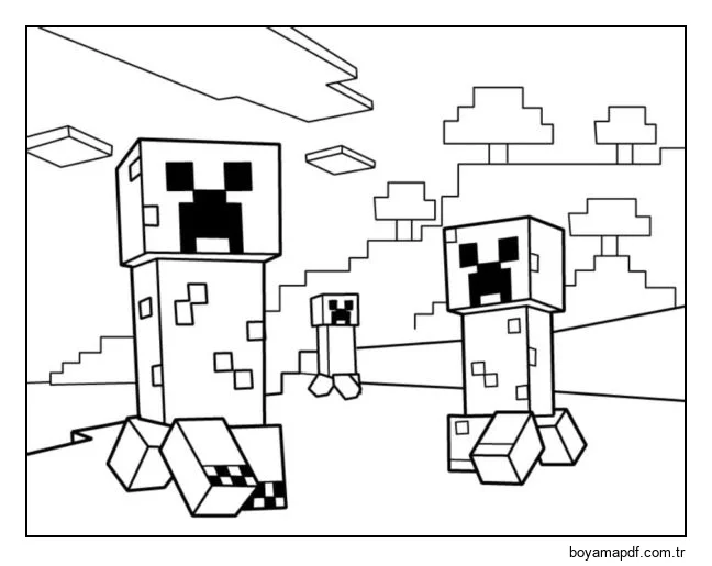 Yakında patlayacak üç sürüngen Boyama Sayfası