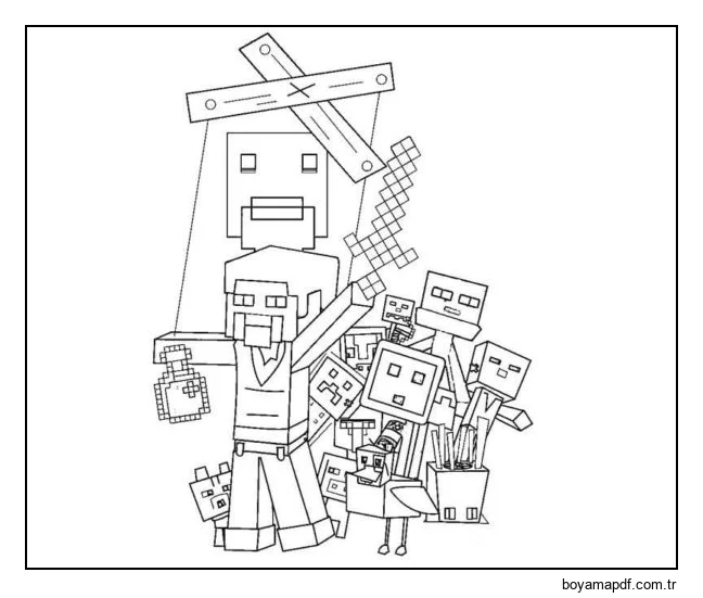 Zombilere karşı kutsal savaşa katılın! Boyama Sayfası